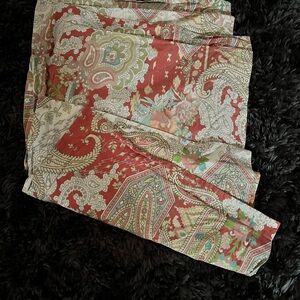 Set of Two (2) Pottery Barn King Size Gemma Rose Reversible Pillow Shams